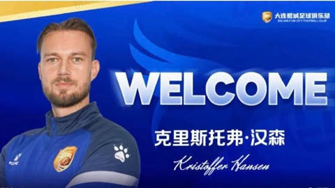  Cựu tiền đạo U21 Na Uy sang Trung Quốc sau khi chia tay Nam Định